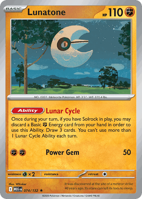 Lunatone 74, Mega Evolution