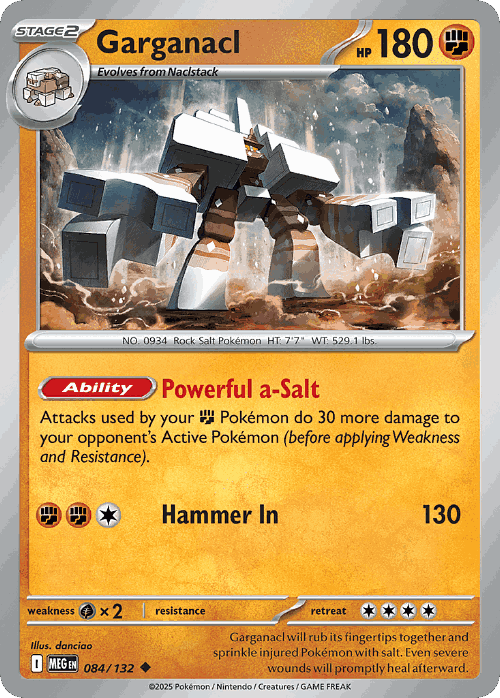 Garganacl 84, Mega Evolution