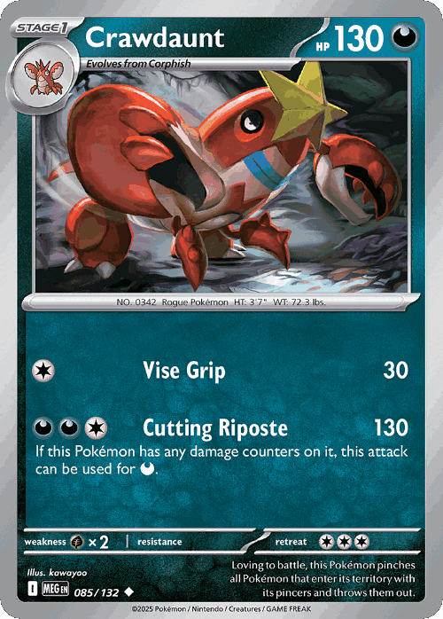 Crawdaunt 85, Mega Evolution