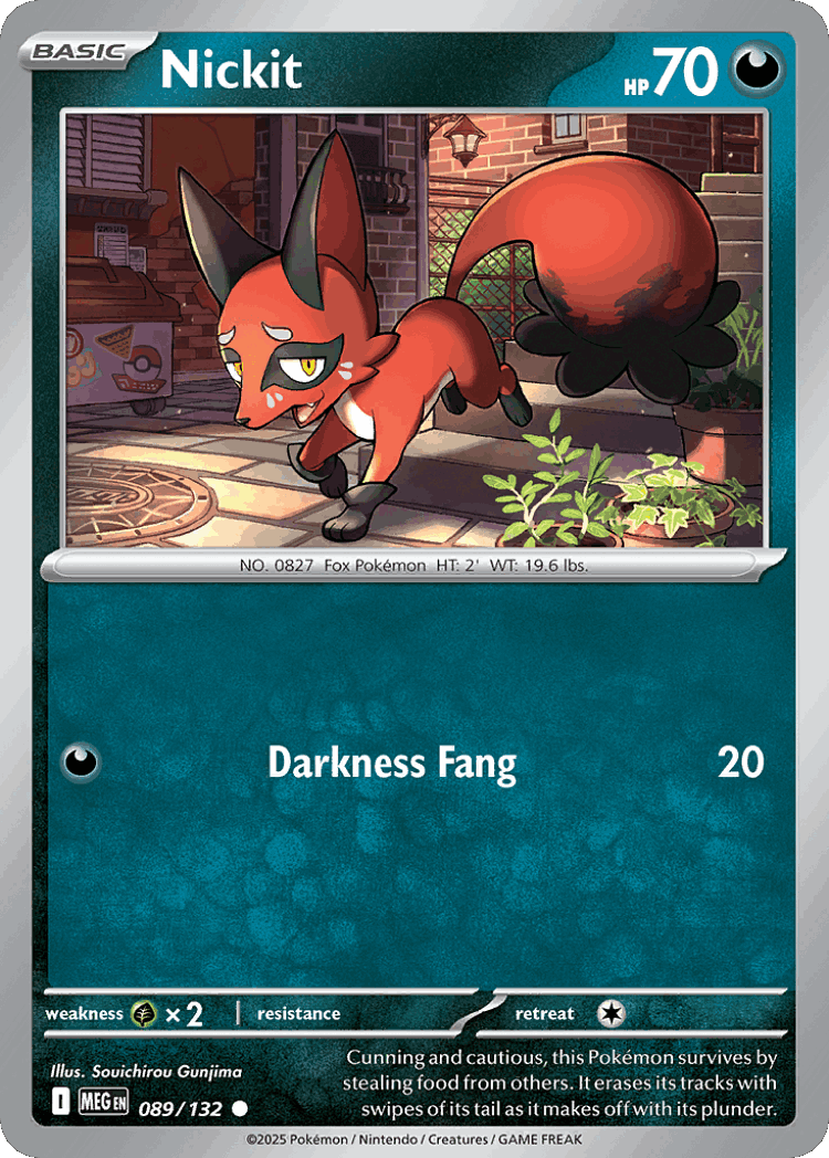 Nickit #89 from Mega Evolution - Common - Illustrated by Souichirou Gunjima