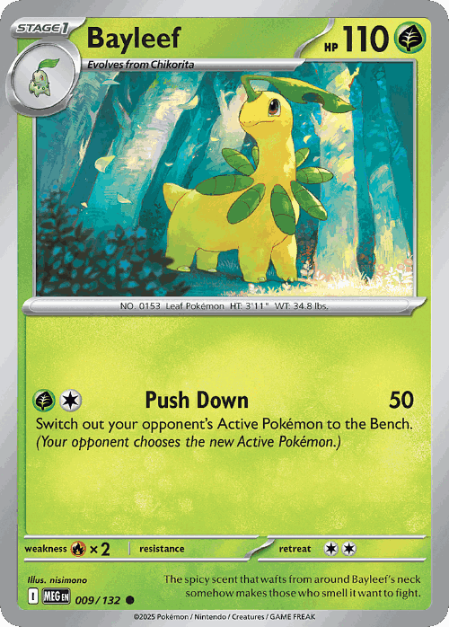 Bayleef Pokémon TCG card art