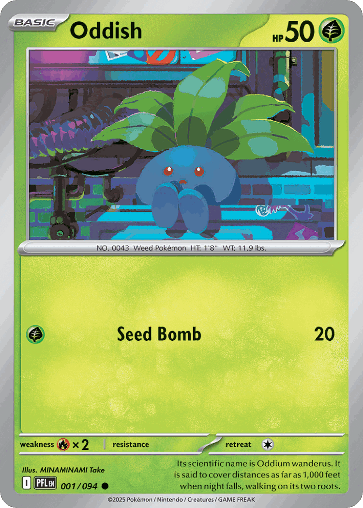 Oddish #1 from Phantasmal Flames - Common - Illustrated by MINAMINAMI Take