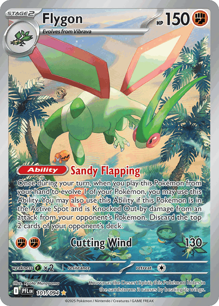 Flygon #101 from Phantasmal Flames - Illustration Rare - Illustrated by Ryota Murayama