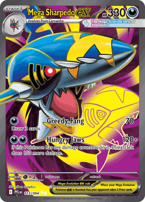 Mega Sharpedo ex 113, Phantasmal Flames