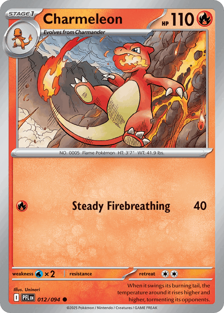 Charmeleon #12 from Phantasmal Flames - Common - Illustrated by Uninori