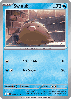Swinub Pokémon TCG card art