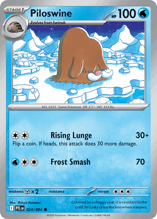Piloswine #24 from Phantasmal Flames - Common - Illustrated by Shinya Komatsu