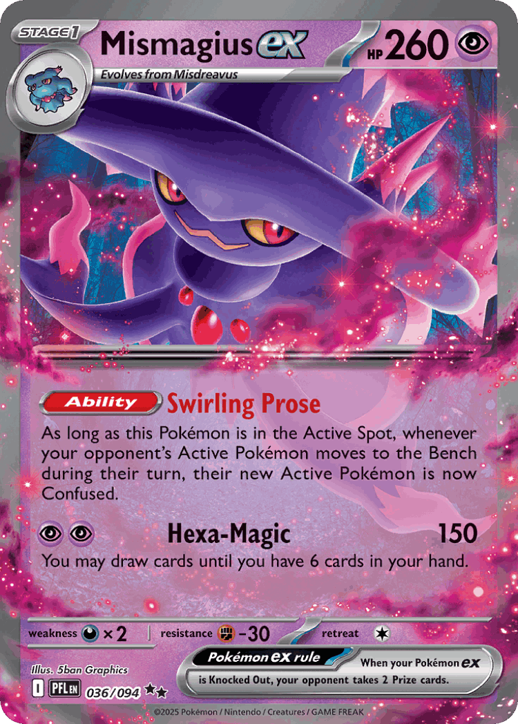 Mismagius ex #36 from Phantasmal Flames - Double Rare - Illustrated by 5ban Graphics