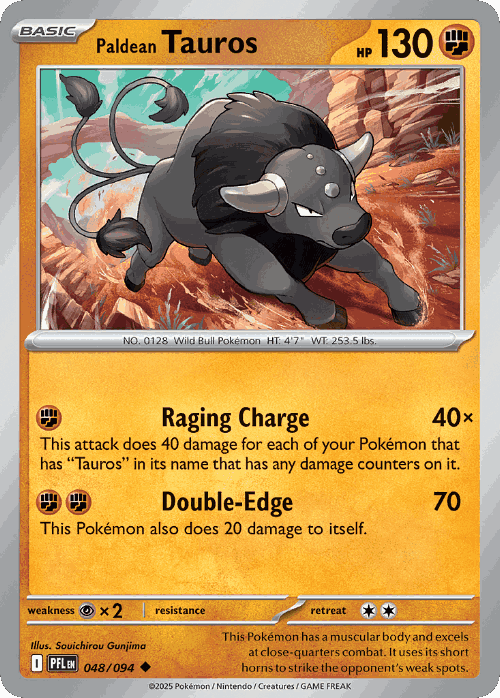 Paldean Tauros 48, Phantasmal Flames