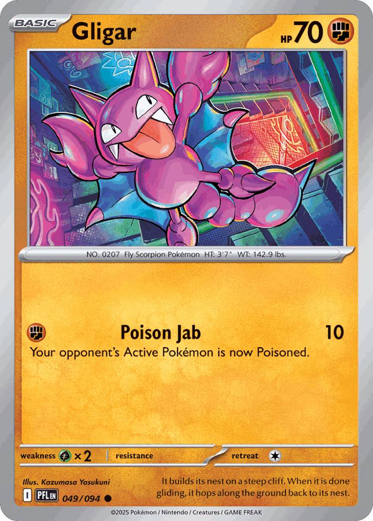 Gligar #49 from Phantasmal Flames - Common - Illustrated by Kazumasa Yasukuni