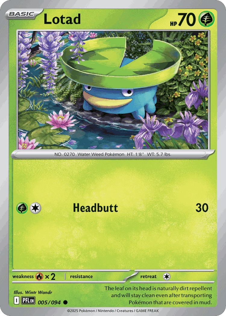Lotad #5 from Phantasmal Flames - Common - Illustrated by Wintr Wandr