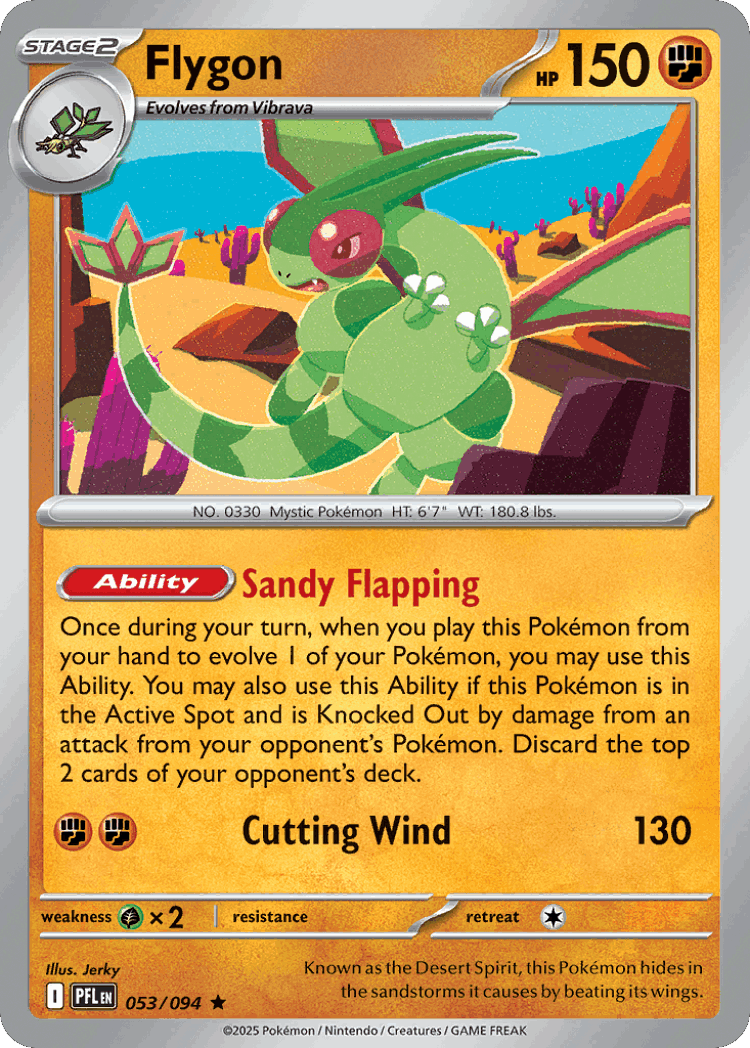 Flygon #53 from Phantasmal Flames - Rare - Illustrated by Jerky