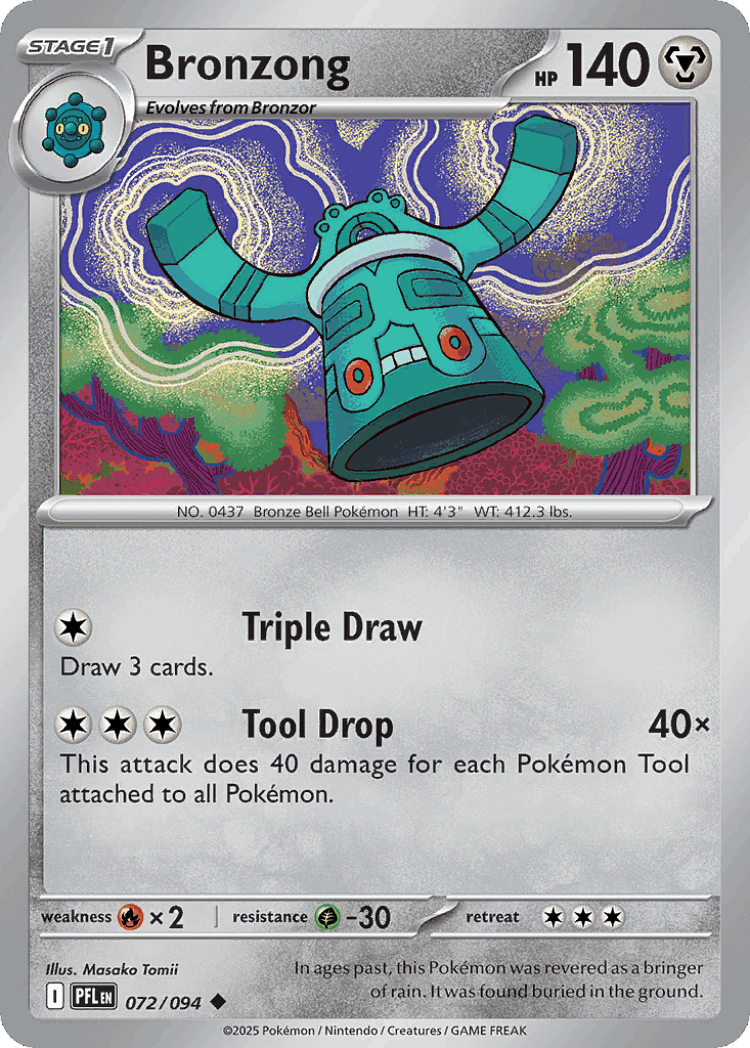 Bronzong #72 from Phantasmal Flames - Uncommon - Illustrated by Masako Tomii