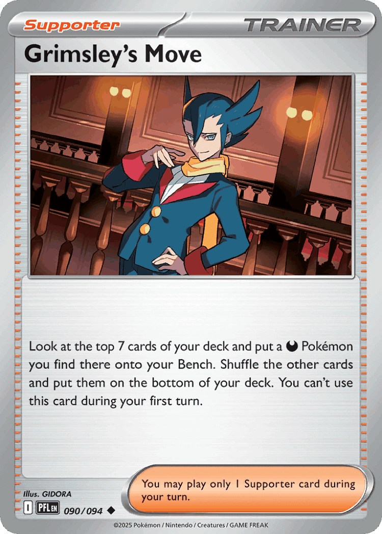 Grimsley's Move #90 from Phantasmal Flames - Uncommon - Illustrated by GIDORA