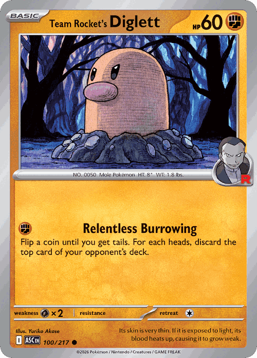 Team Rocket's Diglett 100, Ascended Heroes