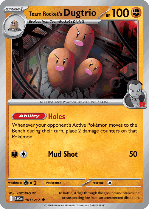 Team Rocket's Dugtrio 101, Ascended Heroes