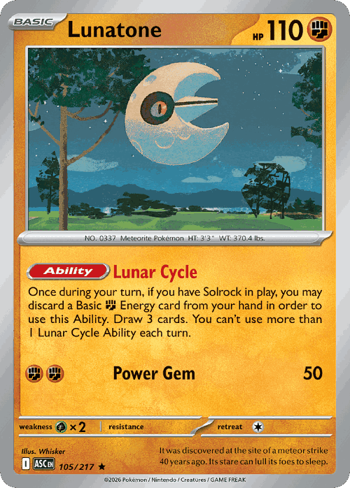 Lunatone 105, Ascended Heroes