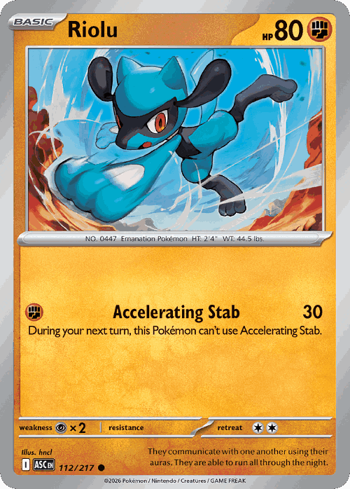 Riolu 112, Ascended Heroes