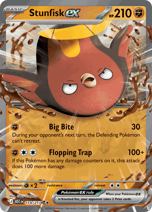 Stunfisk ex 114, Ascended Heroes