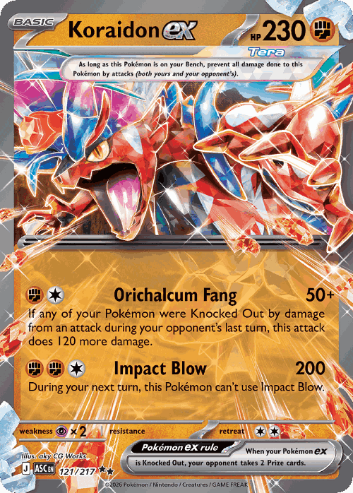 Koraidon ex 121, Ascended Heroes