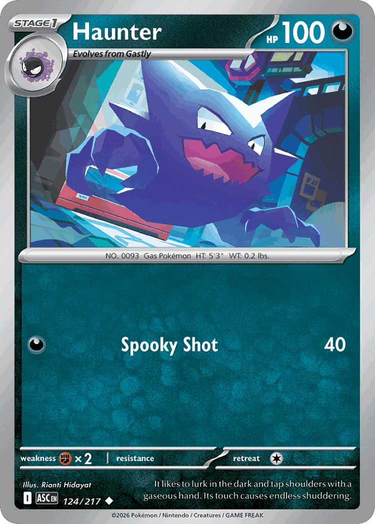 Haunter #124 from Ascended Heroes - Uncommon - Illustrated by Rianti Hidayat