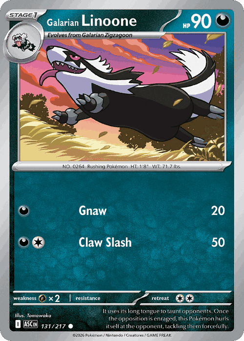 Galarian Linoone 131, Ascended Heroes
