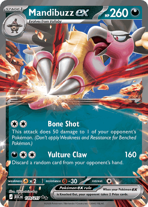 Mandibuzz ex 139, Ascended Heroes