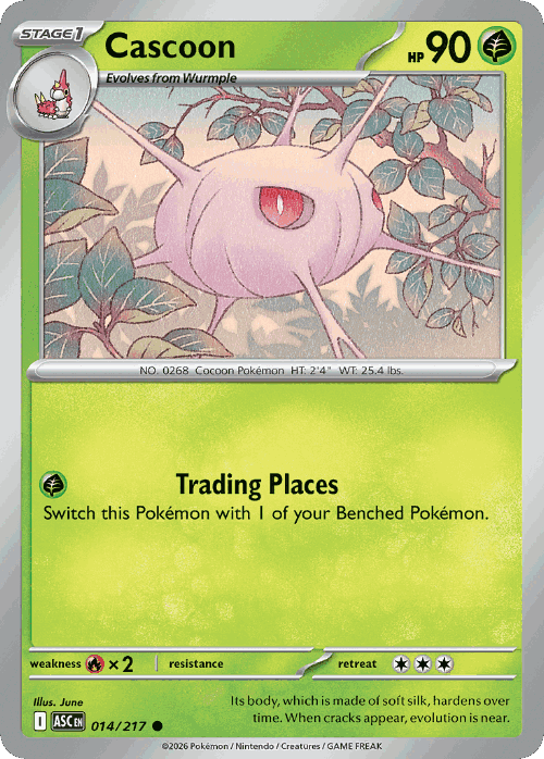 Cascoon Pokémon TCG card art