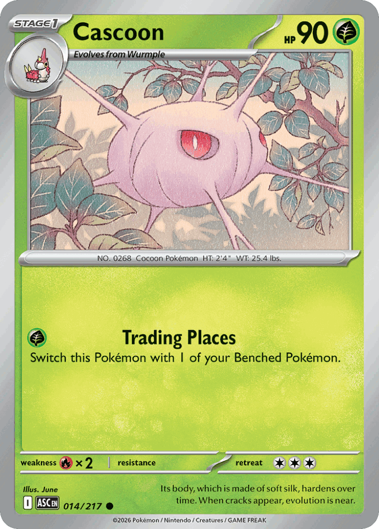 Cascoon #14 from Ascended Heroes - Common - Illustrated by Dsuke