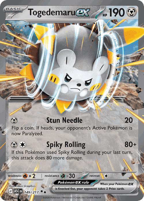 Togedemaru ex 149, Ascended Heroes