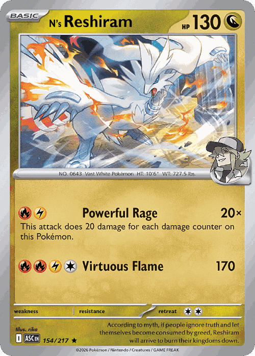 N's Reshiram 154, Ascended Heroes