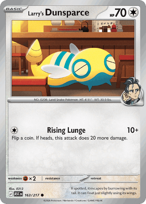 Larry's Dunsparce 163, Ascended Heroes