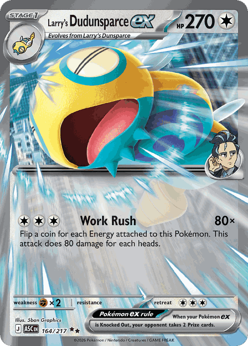 Larry's Dudunsparce ex 164, Ascended Heroes