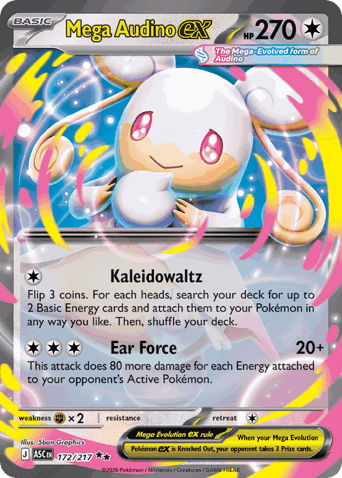 Mega Audino ex 172, Ascended Heroes