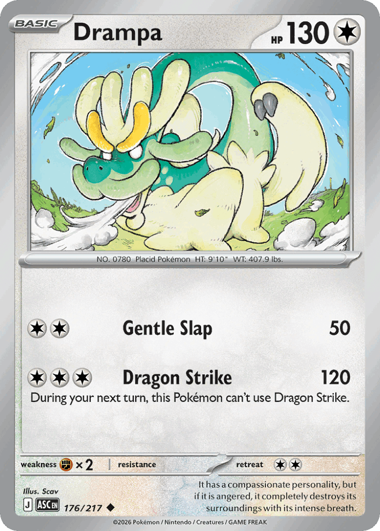 Drampa #176 from Ascended Heroes - Uncommon - Illustrated by Scav