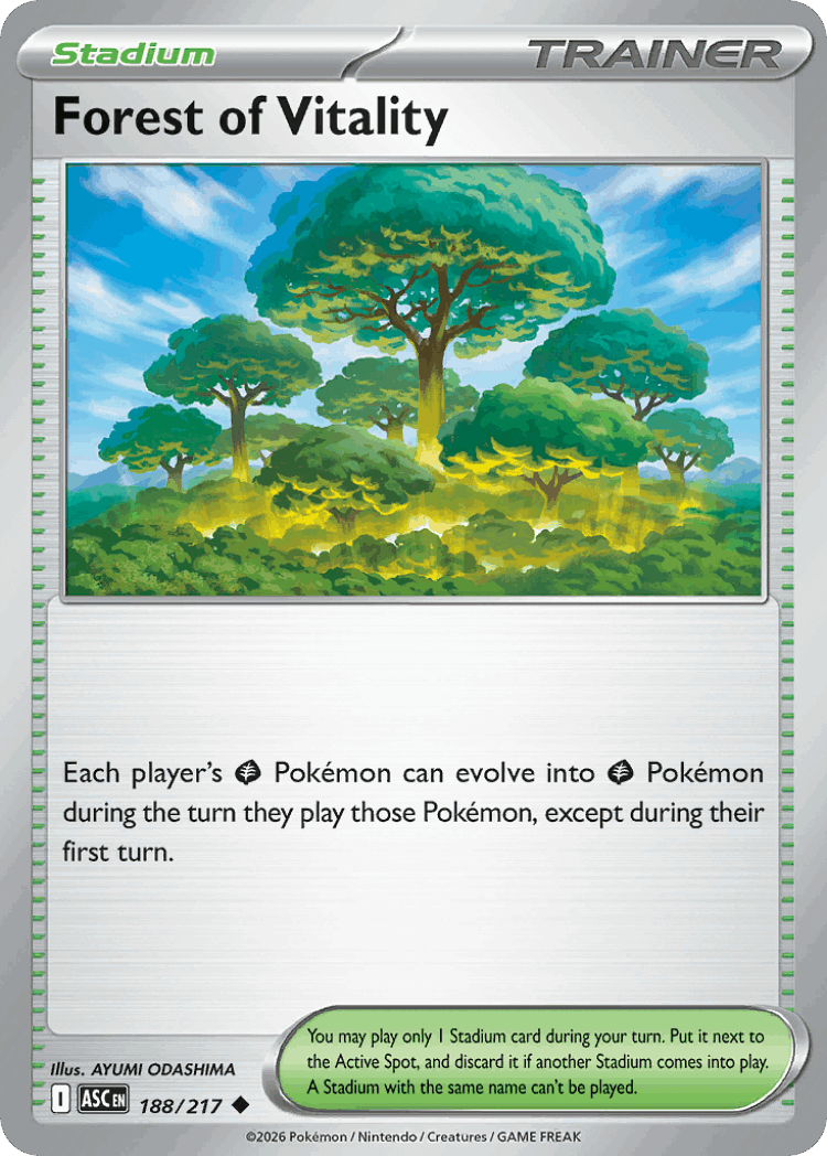 Forest of Vitality #188 from Ascended Heroes - Uncommon - Illustrated by AYUMI ODASHIMA