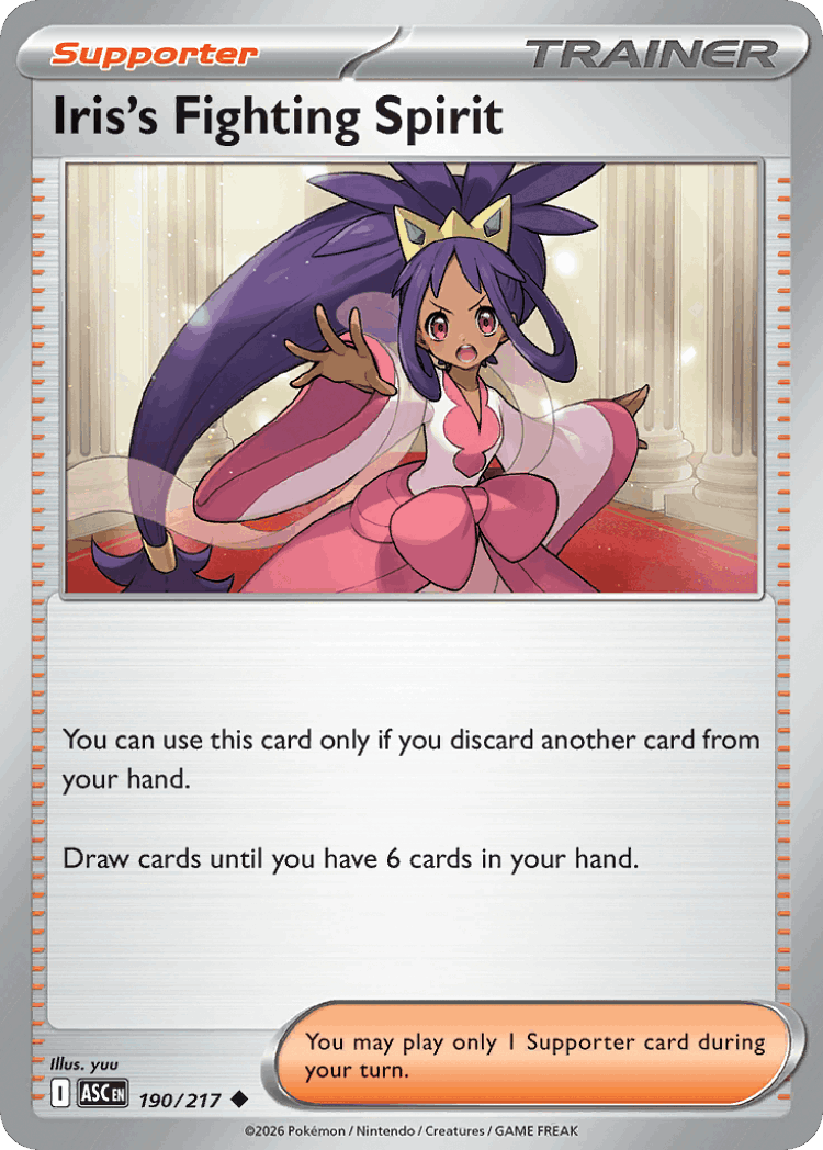 Iris's Fighting Spirit #190 from Ascended Heroes - Uncommon - Illustrated by yuu