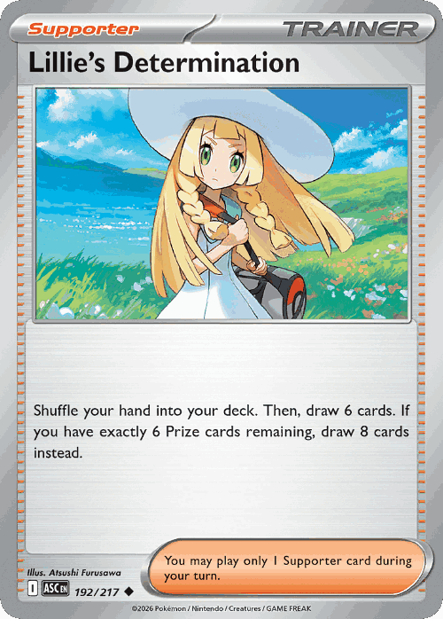Lillie's Determination #192 from Ascended Heroes - Uncommon - Illustrated by Atsushi Furusawa