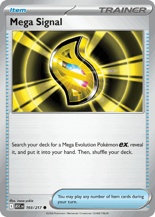 Mega Signal #193 from Ascended Heroes - Common - Illustrated by inose yukie