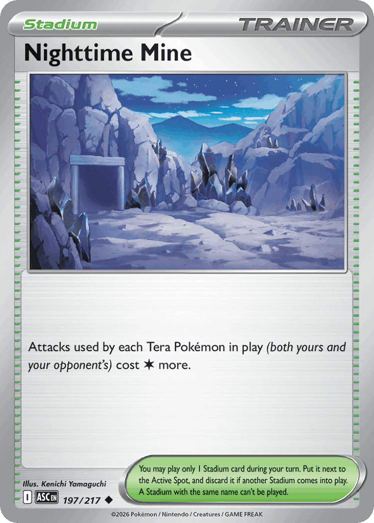 Nighttime Mine #197 from Ascended Heroes - Uncommon - Illustrated by Takashi Yamaguchi