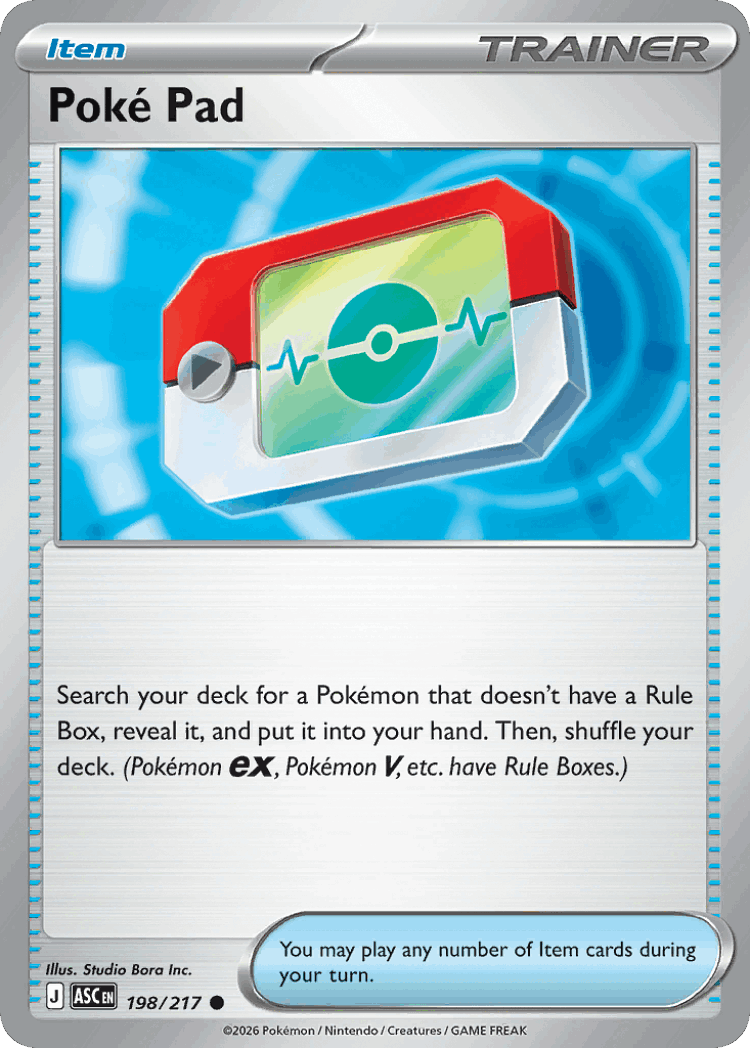 Poké Pad #198 from Ascended Heroes - Common - Illustrated by Studio Bora Inc.