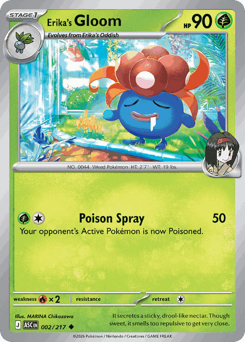Erika's Gloom Pokémon TCG card art