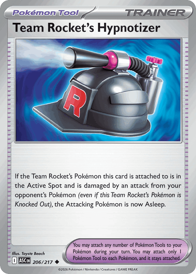 Team Rocket's Hypnotizer #206 from Ascended Heroes - Uncommon - Illustrated by Toyste Beach