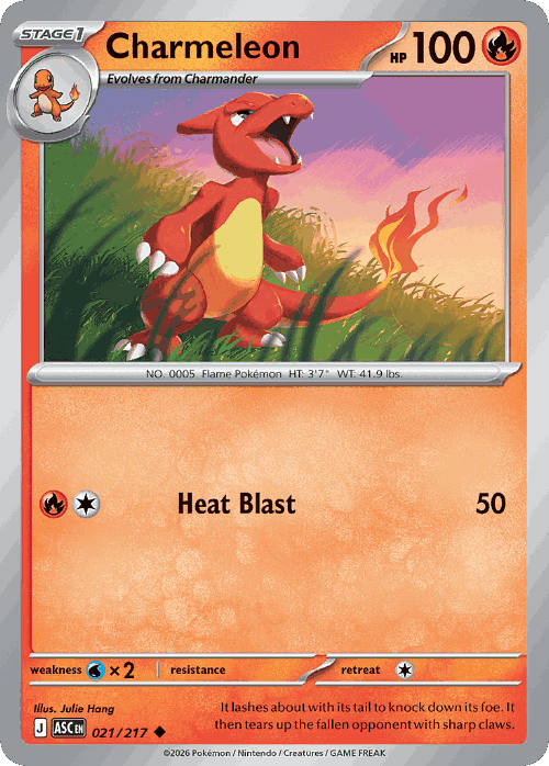 Charmeleon Pokémon TCG card art