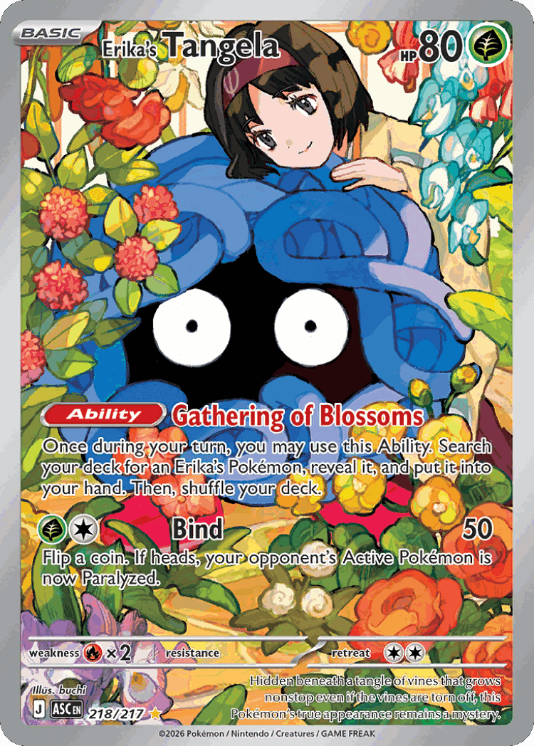 Erika's Tangela #218 from Ascended Heroes - Illustration Rare - Illustrated by buchi