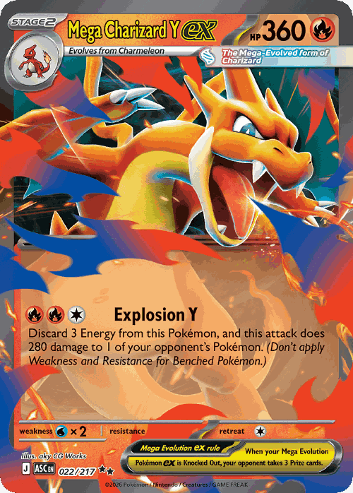 Mega Charizard Y ex Pokémon TCG card art