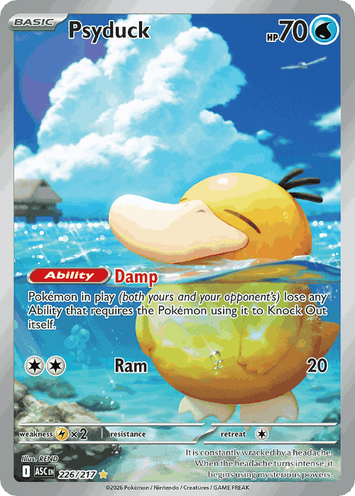 Psyduck #226 from Ascended Heroes - Illustration Rare - Illustrated by REND
