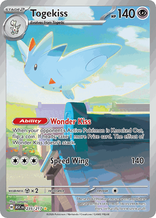 Togekiss #235 from Ascended Heroes - Illustration Rare - Illustrated by satoma
