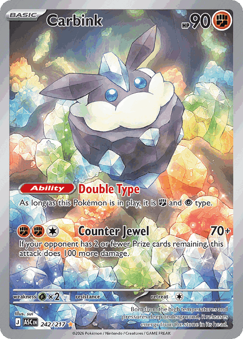Carbink #242 from Ascended Heroes - Illustration Rare - Illustrated by sui