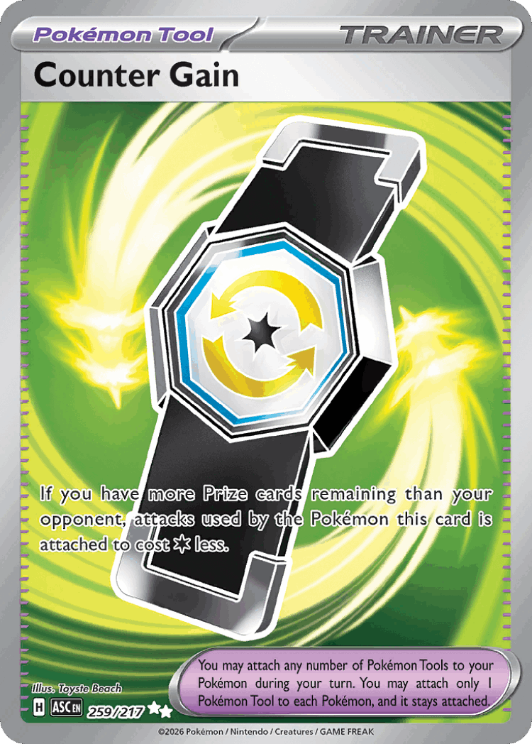 Counter Gain #259 from Ascended Heroes - Ultra Rare - Illustrated by Toyste Beach